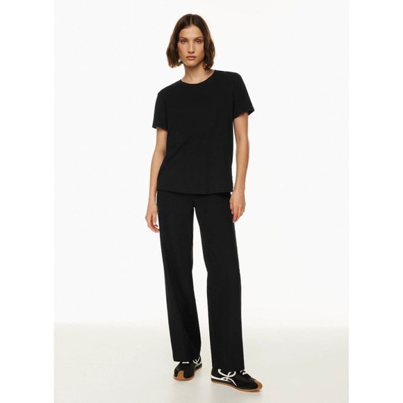 Aritzia GROUP BY BABATON Foundation Black Cotton Crew Neck T-Shirt, Size L - Picture 11 of 15